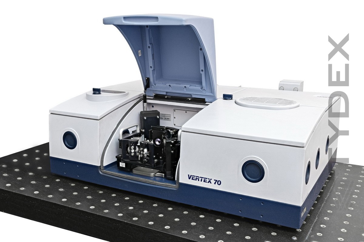 IR Fourier Transform Spectrometer by Bruker Vertex 70 (Germany)